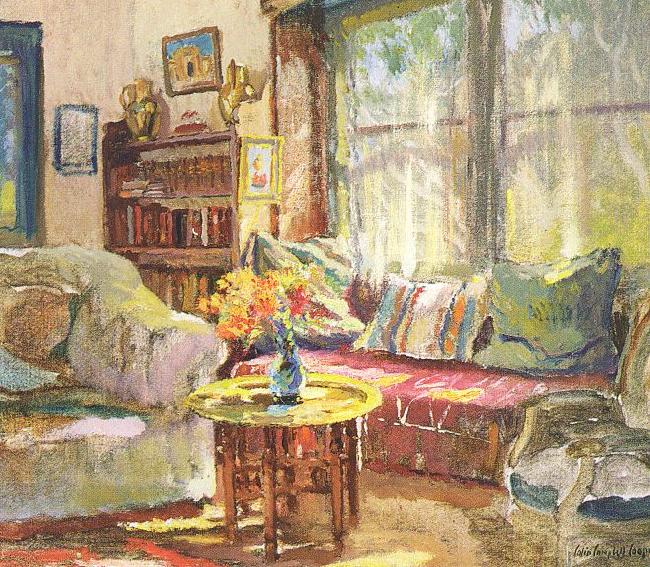 Colin Campbell Cooper Cottage Interior France oil painting art